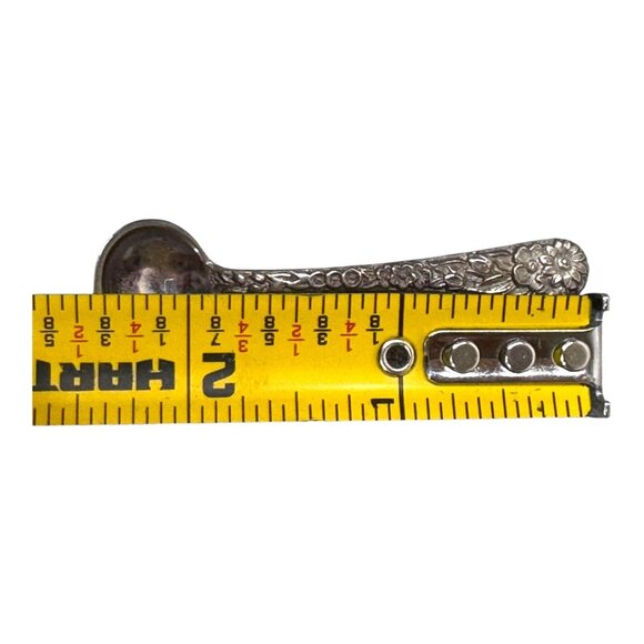 Vintage Samuel Kirk & Son Sterling Silver Floral Demitasse Spoon Brooch Pin NEW - Picture 5 of 8